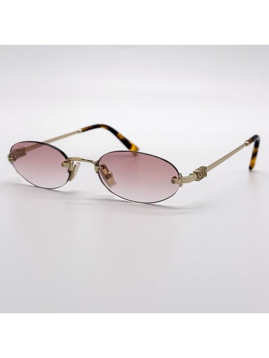New Miu Miu MU A54S Sunglasses Oval Pink Gold MUA54S  ZVN70O main image 10